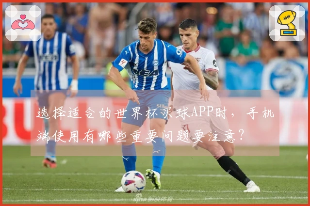 选择适合的世界杯买球APP时，手机端使用有哪些重要问题要注意？